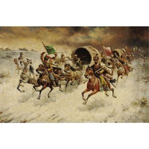 Gold Transport In Siberia by Adolf (Constantin) Baumgartner-Stoiloff