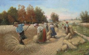 Harvest Time by Adolf (Constantin) Baumgartner-Stoiloff