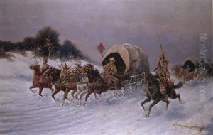 Der Goldtransport Im Schnee