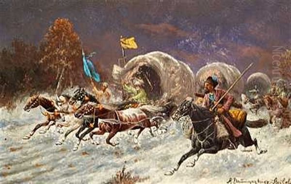 Cossacks Attacking A Caravan - view 1