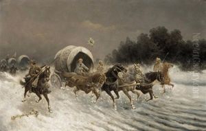 The Convoy by Adolf (Constantin) Baumgartner-Stoiloff