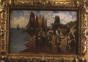 Nach Dem Fischfang by Adolf (Constantin) Baumgartner-Stoiloff