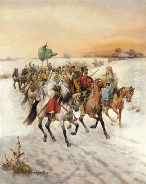 The Cossack Marriage Procession - view 1
