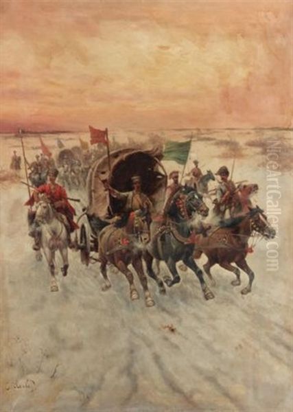 Siberian Gold Convoy On The Move - view 1