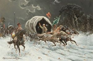 Der Goldtransport by Adolf (Constantin) Baumgartner-Stoiloff