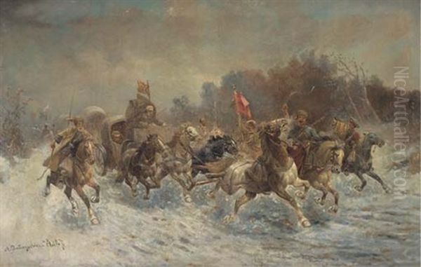 A Siberian Gold Convoy - view 1
