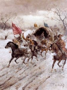 The Siberian Gold Convoy by Adolf (Constantin) Baumgartner-Stoiloff