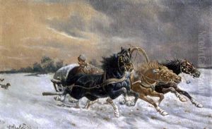 The Race by Adolf (Constantin) Baumgartner-Stoiloff