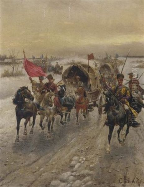 A Siberian Gold Convoy - view 1