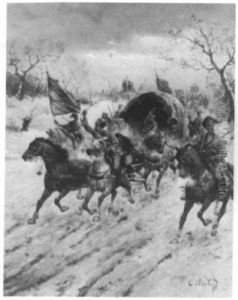Cossack Army Charging by Adolf (Constantin) Baumgartner-Stoiloff