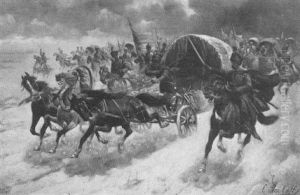 Battle Charge by Adolf (Constantin) Baumgartner-Stoiloff