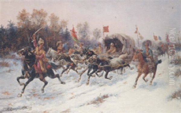 Cossacks In A Winter Landscape - view 1