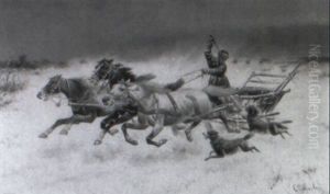 Eine Unheimliche Fahrt by Adolf (Constantin) Baumgartner-Stoiloff