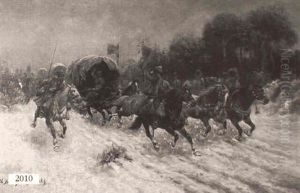 Transporting Gold From Siberia by Adolf (Constantin) Baumgartner-Stoiloff
