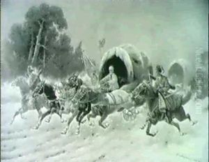 The Siberian Gold Transport by Adolf (Constantin) Baumgartner-Stoiloff