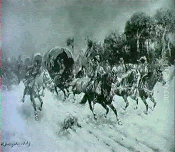 Cossacks Transporting Gold From Siberia - view 1