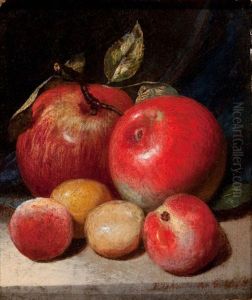 Still Life With Apples And Plums by Peter Baumgras