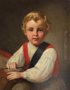 Portrait Of Erwin, Age Five by Peter Baumgras