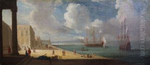 Capriccio Portuaire Anime by Johann Wilhelm Baur