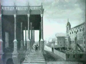 Renaissance-saulenhalle Und Renaissanceschloss Mit Figuren by Johann Wilhelm Baur