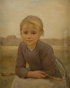 La Petite Gardeuse D'oies by Albert Baure