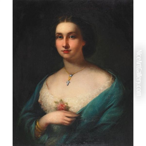 Portrait Of A Lady With A Rose - view 1