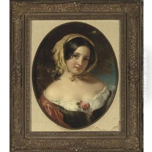 Portrait Of A Young Woman Wearing A Yellow Scarf