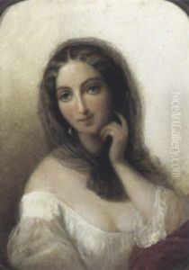 Portrait Einer Jungen Frau Mit Schleier