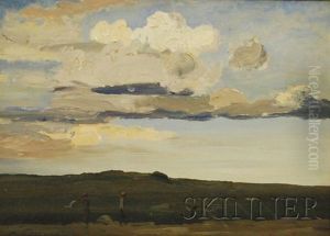 Landscape Of A Field With Clouds Landscape Of A Field With Clouds