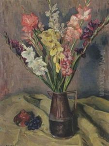 Still Life With Gladiolus by Han Bayens