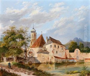 Ansischt Eines Klosters by Anton Bayer