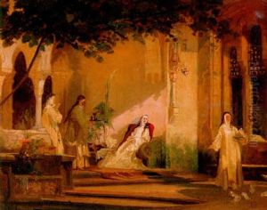 Im Innenhof Eines Nonnenklosters by August Von Bayer