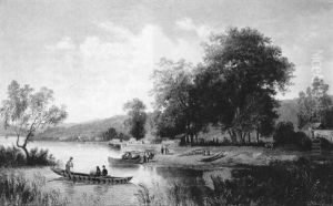 Blick Auf Weisenkirchen/donau (?) by Julius Bayer