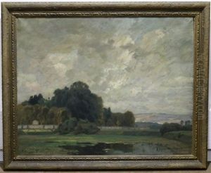 Landschap Met Wolkenlucht Landschap Met Wolkenlucht