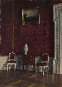 Rotes Zimmer (bamberger Residenz) by Fritz Bayerlein