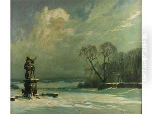 Verschneite Parklandschaft Verschneite Parklandschaft
