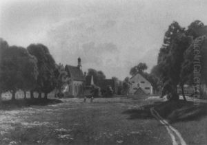 Heuwende Im Klosterpark by Fritz Bayerlein