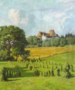 Blick Auf Schloss Seefeld Am Pilsensee by Fritz Bayerlein