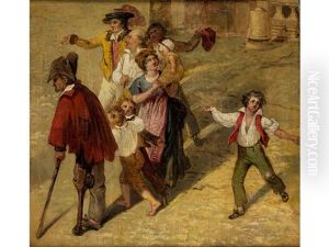 Strassenszene by Francisco Bayeu Y Subias