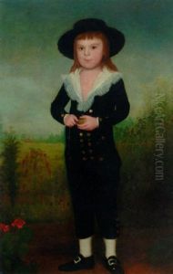 Portrait Of A Boy In A Black Jacket And Knickerbockers With A Black Hat And A White Chemise by Francisco Bayeu Y Subias