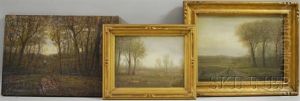 Landscapes With Figure (3 Works) by William Baylies