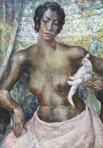 Nude With Cockatoo