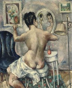 Nude Seated In Her Boudoir