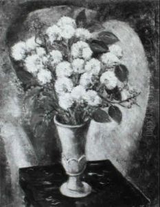 Still Life With Mums And Berries by Abraham S. Baylinson