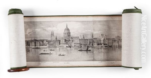 View Of The North Bank Of The Thames From Westminster Bridge To London Bridge - view 1