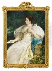 Portrat Der Helene Deutsch, Der Schwagerin Von Johann Strauss by Franz von (Choisy Le Conin) Bayros