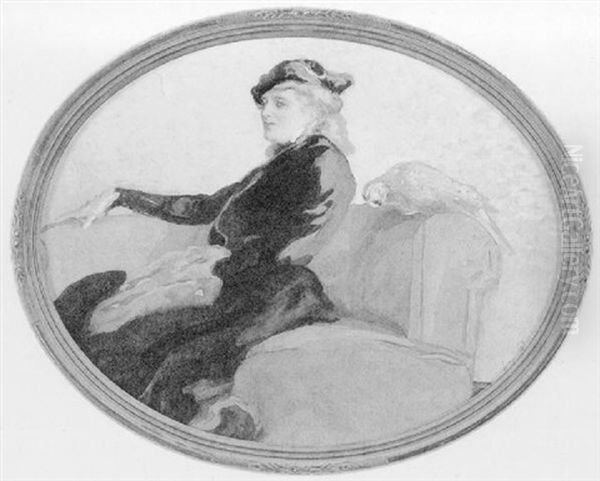 Sitzende Dame Mit Papagei - view 1