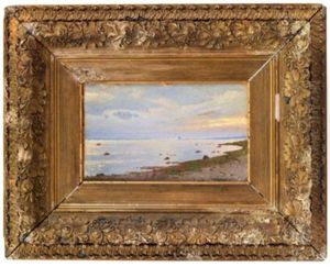 Coastal View (+ Woman In A Moonlit Landscape (study); Verso) by Nikolai Nikolaevich Bazhin