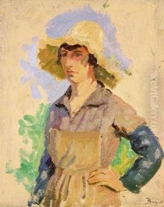 Vendangeuse Au Chapeau Jaune