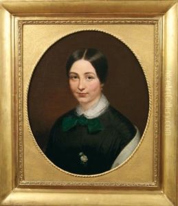 Portrait De La Mere D'emile Galle, Madame Fanny Galle-reinemer by Charles-Louis Bazin